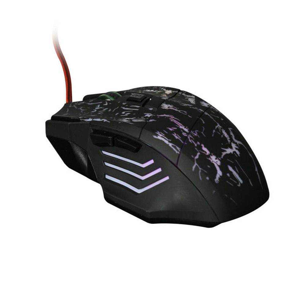 Precision computer gaming mouse with customizable buttons and ergonomic design for enhanced accuracy and comfort.
