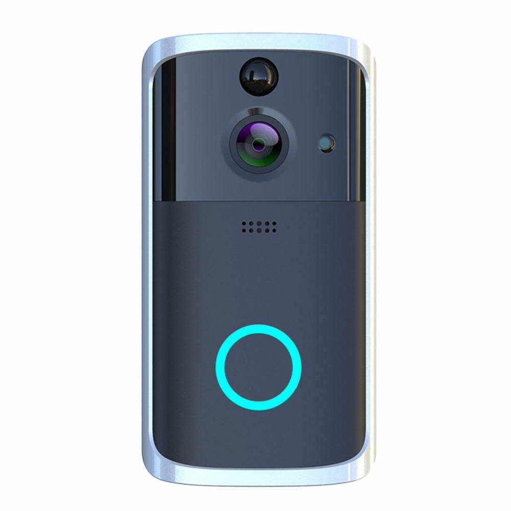 WiFi video doorbell camera with motion detection and two-way audio for home security