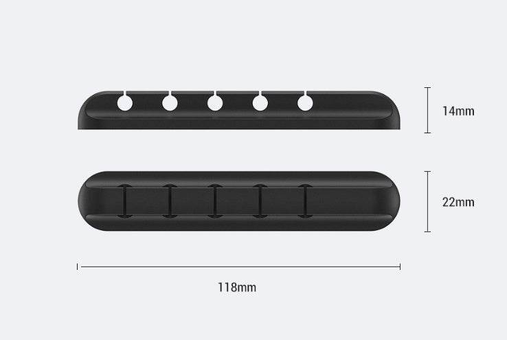 Silicone USB Cable Winder Desktop Cable Organizer Management Multipurpose Clips Cables Protector For Wired Headphones - TechNest Accessories