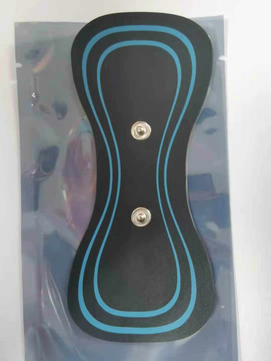 Black and blue cervical massage paste patch for EMS neck and shoulder pain relief therapy