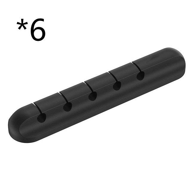 Silicone USB Cable Winder Desktop Cable Organizer Management Multipurpose Clips Cables Protector For Wired Headphones - TechNest Accessories