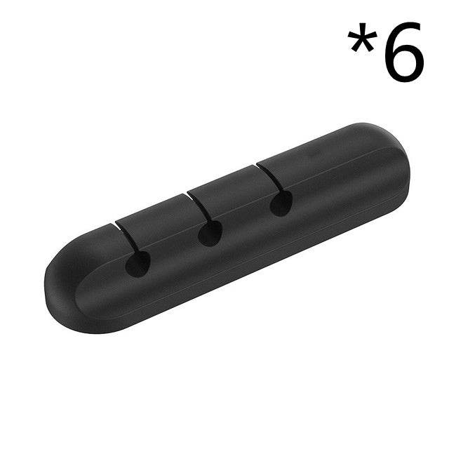 Silicone USB Cable Winder Desktop Cable Organizer Management Multipurpose Clips Cables Protector For Wired Headphones - TechNest Accessories