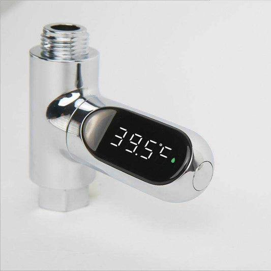 Accurate visual water temperature sensor with LED display and electroplated ABS body showing 39.5°C