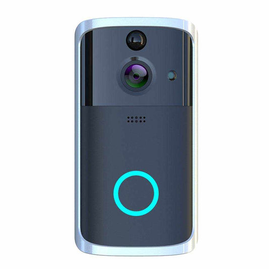 WiFi video doorbell camera with motion detection and two-way audio for home security