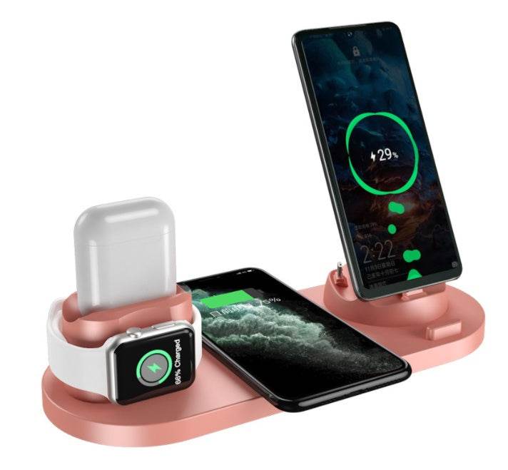 Wireless Charger For IPhone Fast Charger For Phone Fast Charging Pad For Phone Watch 6 In 1 Charging Dock Station - TechNest Accessories