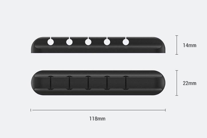 Silicone USB Cable Winder Desktop Cable Organizer Management Multipurpose Clips Cables Protector For Wired Headphones - TechNest Accessories