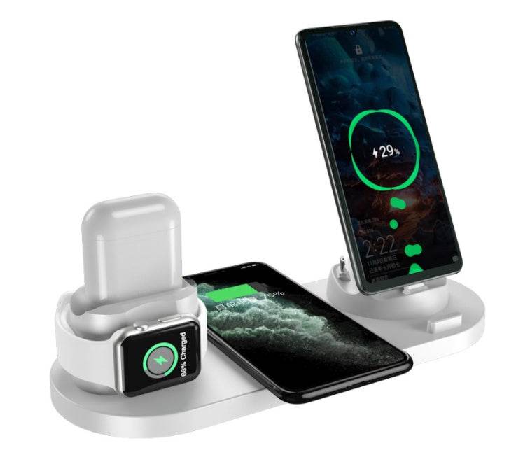 Wireless Charger For IPhone Fast Charger For Phone Fast Charging Pad For Phone Watch 6 In 1 Charging Dock Station - TechNest Accessories